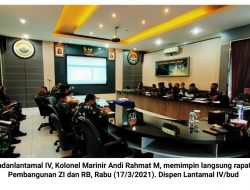 Wadanlantamal IV Pimpin Rapat Proses Pembangunan Zona Integritas dan Reformasi Birokrasi