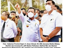 Ansar Ahmad bersama 3 Menteri Tinjau Landing Point Jembatan Babin