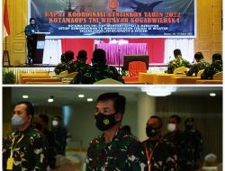 Danlantamal IV Hadiri Rakor Rentinkon Tahun 2022 Kotamaops TNI