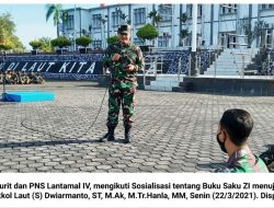 Prajurit dan PNS Lantamal IV Ikuti Sosialisasi Buku Saku ZI Menuju WBK dan WBBM