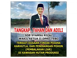 Wakil Ketua DPRD Tebo Ditetapkan Sebagai Tahanan Kota