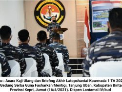 Danlantamal IV Hadiri Acara Kaji Ulang dan Briefing Akhir Latopshantai Koarmada I 2021