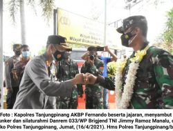 AKBP Fernando Terima Kunker dan Silaturahmi Danrem 033/WP di Mapolres Tanjungpinang