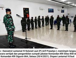 Dansatrol Lantamal IV Pimpin Sertijab Dan KRI Silea-858 serta Dan KRI Sigurot-864
