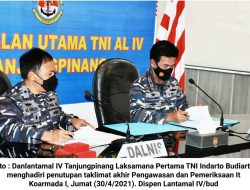 Danlantamal IV Hadiri Penutupan Taklimat Akhir Wasrik It Koarmada I 2021