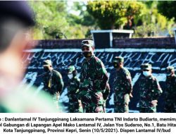 Jelang Idul Fitri 1442 H Danlantamal IV Pimpin Apel Gabungan