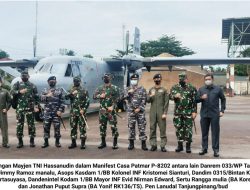 Kunker ke Wilayah Korem 033/WP, Pangdam I/BB Gunakan Pesawat Casa TNI-AL