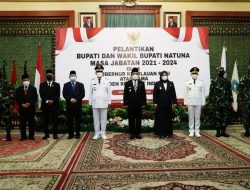 Danlantamal IV Hadiri Pelantikan Bupati dan Wakil Bupati Natuna Periode 2021-2024