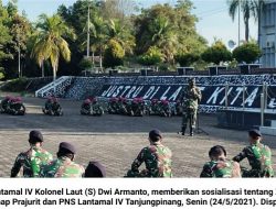 Asrena Danlantamal IV Beri Sosialisasi Tentang ZI Menuju WBK dan WBBM