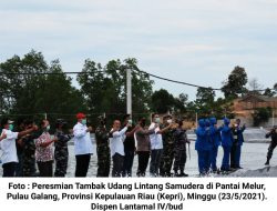 Dukung Ketahanan Pangan, Lanal Batam Tabur 600 Ribu Benur Vaname