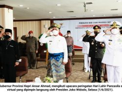 Ansar Ahmad Ikuti Upacara Hari Lahir Pancasila Secara Virtual