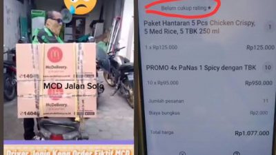 Gegara Orderan Fiktif, Ojol Ini Rugi Rp 1 Juta, Ini Kisahnya Viral