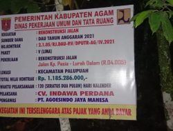 Rekonstruksi Jalan di Agam Dihentikan ; Harapan Masyarakat : Lanjutkan !!