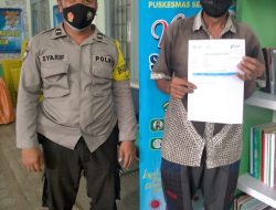 BKTM Desa Berembang AIPDA Syaripudin Antar Jemput Warga Lansia Yang Ikuti Vaksinasi