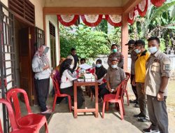 Bravo” Polsek Lembah Masurai Memantau Langsung Vaksinasi covid 19 Lansia Dan Publik