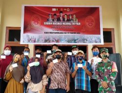 Meriahkan HUT Bhayangkara ke-75, Polsek Taliabu Barat Canangkan Vaksin Massal