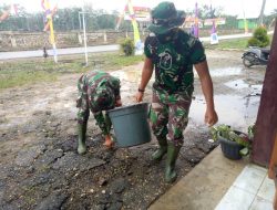 Sambut Tim Was Ev, Kantor Desa Bukit Beringin Di Sterilkan