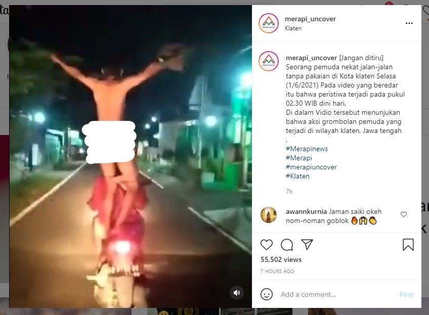 Pemuda Ini Viral sambil pamerkan alat vitalnya