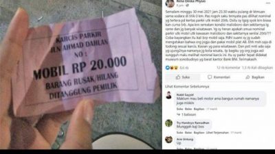 Terkait Viralnya Parkir di Malioboro Rp20.000, Ini respon Dishub