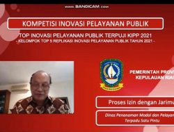 Kepri : TOP 5 Replikasi Inovasi Pelayanan Publik Tahun 2021
