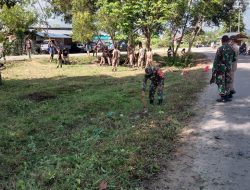Bersama Rekan TNI, Babinsa Amsir Wujudkan Taman Baca