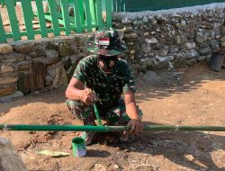 Sambut Hari Kemerdekaan Indonesia, Satgas TMMD Siapkan Tiang Bendera