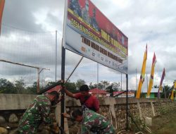 Pucuk Pimpinan Berganti, Spanduk TMMD Ke 111 Di Perbaharui