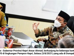 Kunjungi Kantor Diknas dan DPKP Gubernur Kepri Ingatkan Prioritas Penggunaan Anggaran 