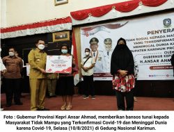 Ini Alasan Gubernur Kepri Bansos Berupa Uang Tunai