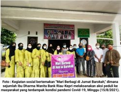 Dharma Wanita Bank Riau-Kepri Berbagi Sembako dan Ratusan Nasi Kotak