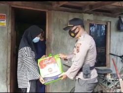 Kapolsek Lembah Masurai Bersama BKTM Kunjungi Pasien Terpapar Covid-19