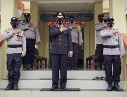 Upacara Virtual Personil Polsek Kumpeh Ilir di Mapolsek Kumpeh Ilir dalam rangka Memperingati Hari Ulang Tahun Republik Indonesia ke 76