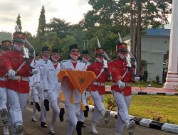 Pelaksanaan Upacara Penurunan Bendera, Wabub Kepsul H. M Saleh Marasabesy Jadi IRUP