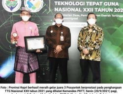 Posyantek Teluk Bakau Hantar Pemprov Kepri Raih Penghargaan Nasional