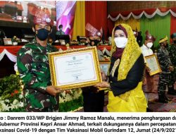 Hari Jadi Provinsi Kepri Ke-19 : Gubernur Kepri Berikan Penghargaan pada Danrem 033/WP 