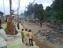 Kebakaran Puluhan Kios Didepan Bank Jambi Cabang Bangko