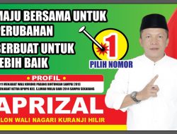 Aprizal, Tokoh Dan Aktivis Sosial Maju Di Kontestan Pemilihan Wali Nagari