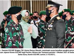 163 Personel Satuan Jajaran Korem 033/WP Naik Pangkat