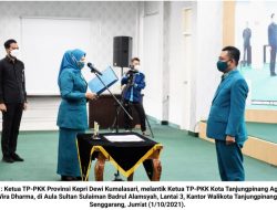 Dewi Kumalasari Lantik Agung Wira Dharma sebagai Ketua TP-PKK Kota Tanjungpinang