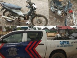 Kecelakaan (Adu kambing) Di Jangkat Satu Pengendara Motor Ojek Kebun Tewas