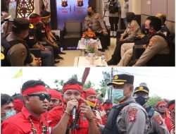 Polda Kalteng Kedepankan Sisi Humanis Dalam Pengamanan Aksi Damai di Mapolda Kalteng