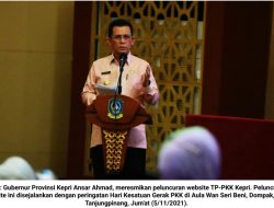 Ansar Ahmad Resmikan Peluncuran Website PKK Kepri 
