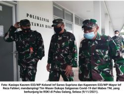 Kasiops Kasrem 033/WP Dampingi Tim Wasev Dukops Satgasnas Covid-19 Tinjau RSKI