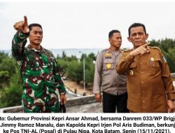Bersama Danrem 033/WP dan Kapolda Kepri, Ansar Ahmad Kunjungi Posal di Pulau Nipa 