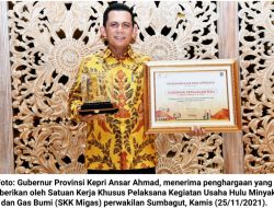 Lagi, Ansar Ahmad Terima Penghargaan, Kali Ini dari SKK Migas Sumbagut 