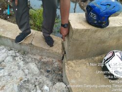 Gawat, Box Culvert di RT 11 Sukamaju Geragai Alami Retak-Retak