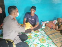 Kunjungi bocah penderita infeksi kepala Kapolres Rohil berikan santunan
