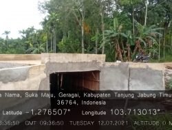 Perbaikan Box Culvert RT 11 Suka Maju Hanya Di Kerjakan Dengan Waktu Satu Hari Selesai