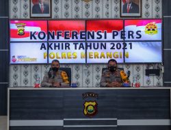 Mapolres Merangin Mengadakan Konferensi Pers Akhir Tahun 2021
