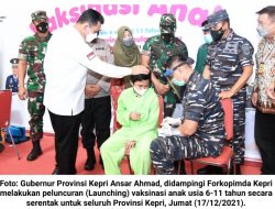 Target 243.592 Anak: Ansar Ahmad Launching Vaksinasi Anak Usia 6-11 Tahun
